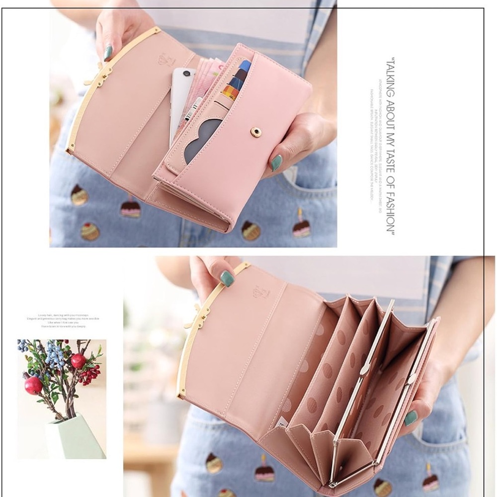 Elegant Pink Clutch with Gold Accent - Picture 4 of 4